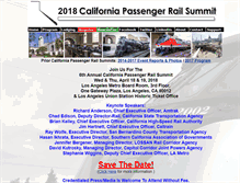Tablet Screenshot of californiapassengerrailsummit.com